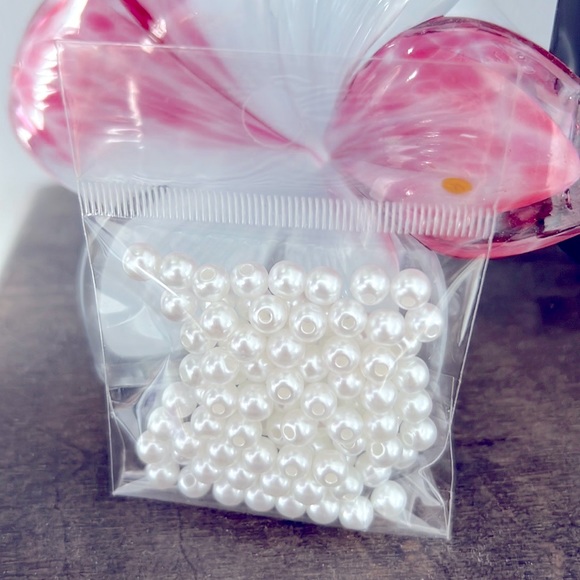 🆕 NEW 100 pcs 6 mm White Pearl Beads Perles lustrées blanches Round - Picture 4 of 16